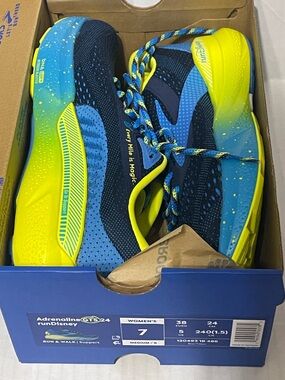 Brooks RunDisney Adrenaline GTS 24 - Women’s Size 7-Mickey Mouse/Blue/Yellow-NIB